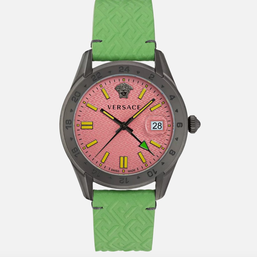 Versace Green Mens Watch Greca Time Gmt Versace Green Mens Watch Greca Time Gmt